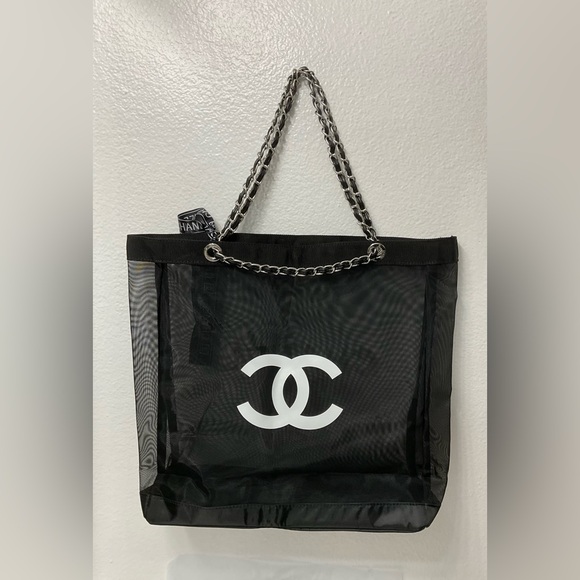 NIP CHANEL Beauty Mesh Tote bag & pouch - Picture 6 of 11